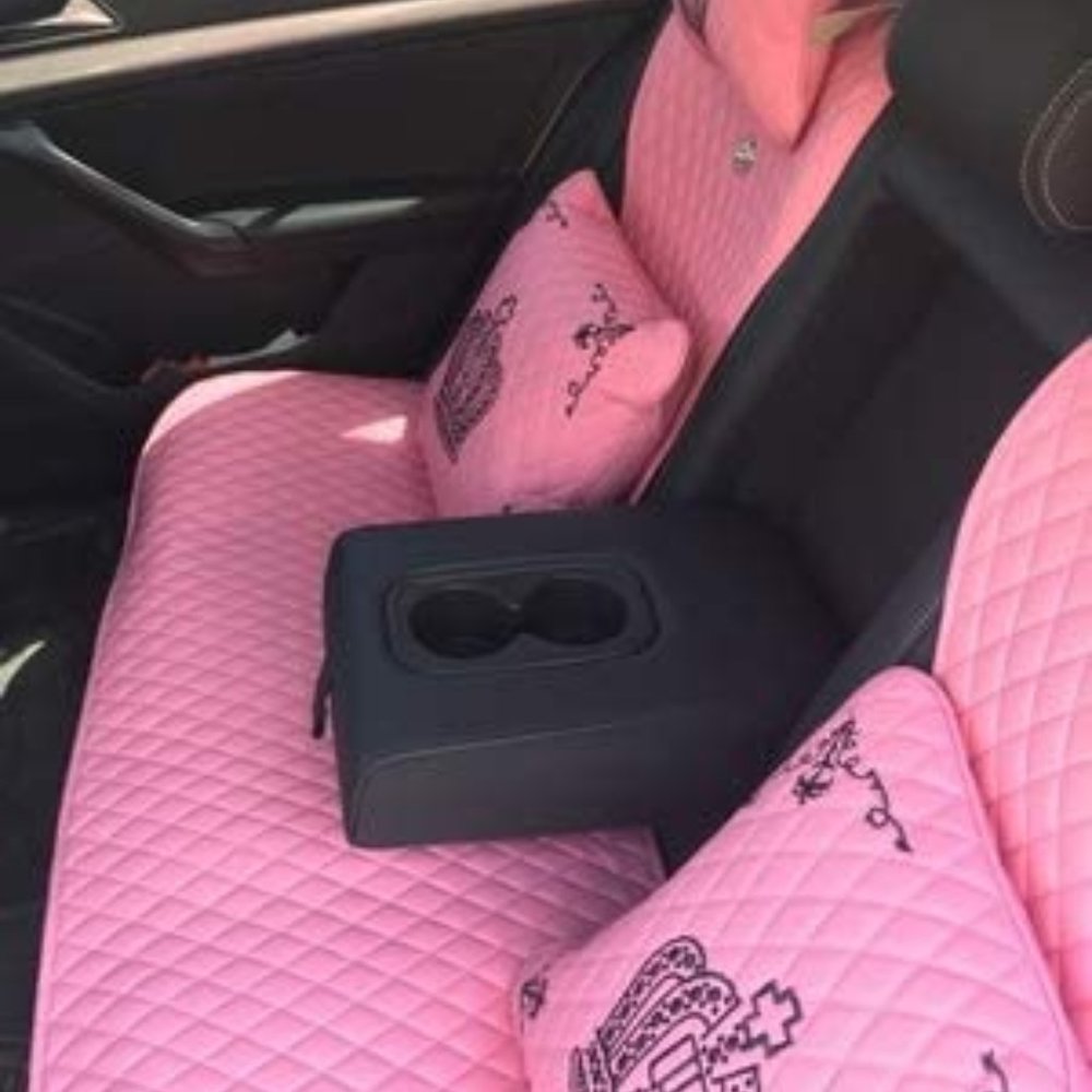 SEE LISTING Leather Universal Car Seat Cover for Women/Girl Pk/Blk SEE LISTING - Picture 8 of 11